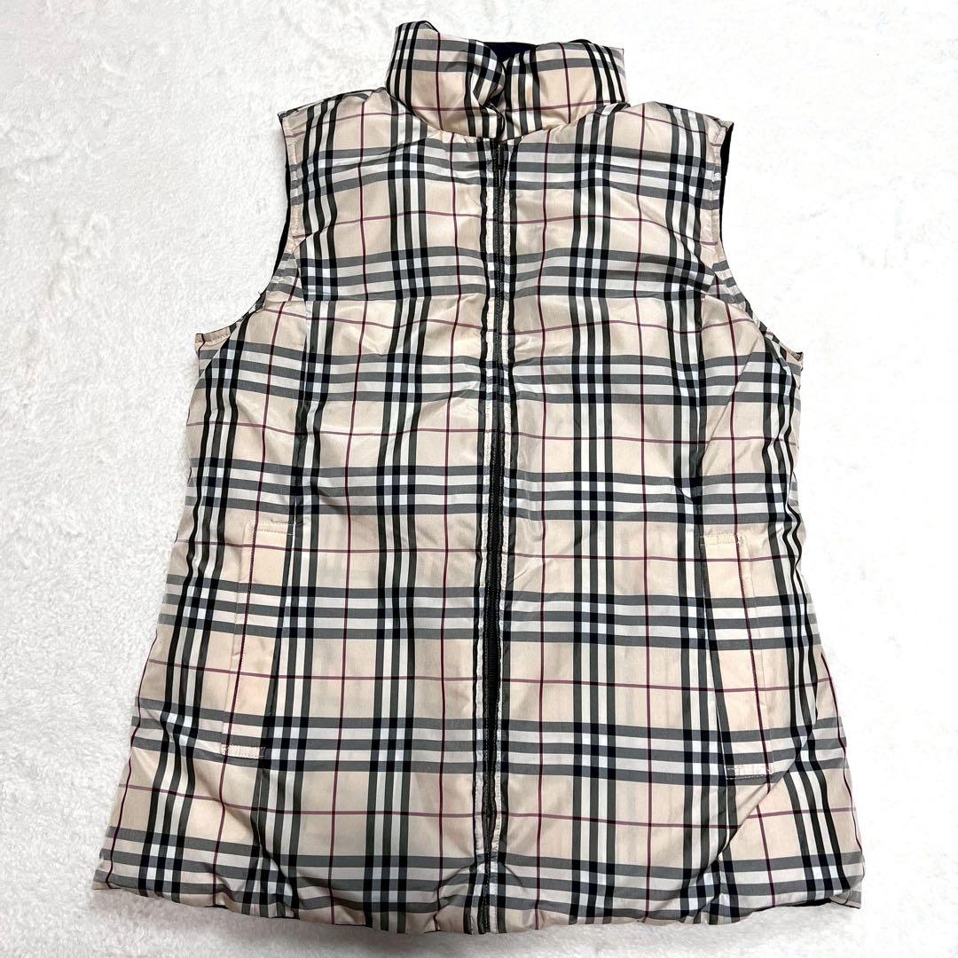 3way リバーシブル BURBERRY ダウン ベスト ノバチェック フード