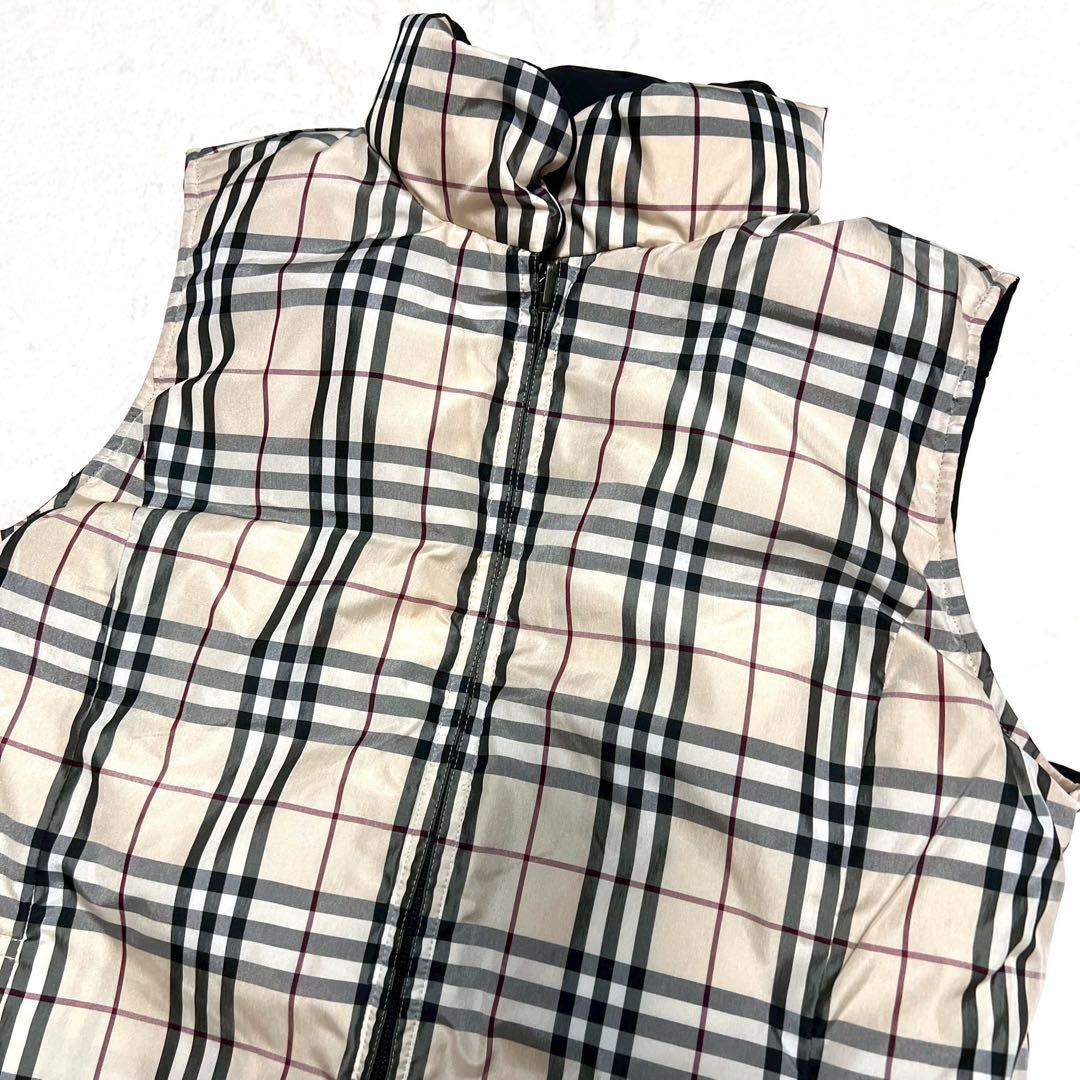 3way リバーシブル BURBERRY ダウン ベスト ノバチェック フード