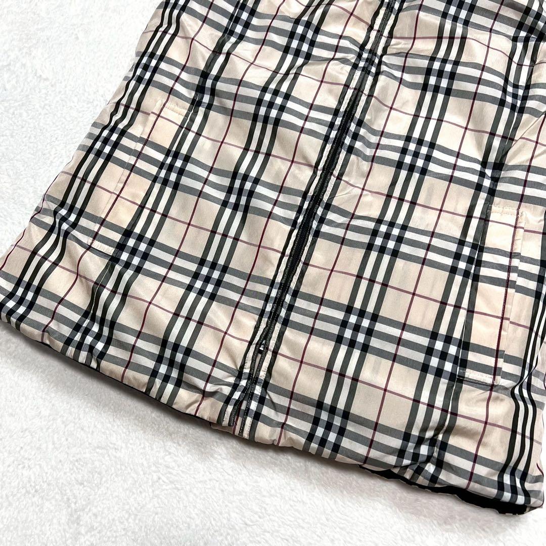 3way リバーシブル BURBERRY ダウン ベスト ノバチェック フード