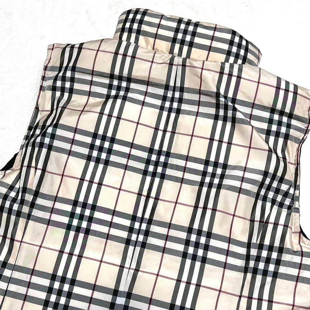3way リバーシブル BURBERRY ダウン ベスト ノバチェック フード