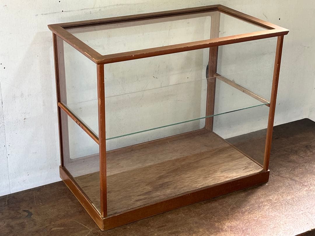 ご*ー様 昭和レトロ 木枠のガラスケース 5面ガラスショーケース コレクションケ