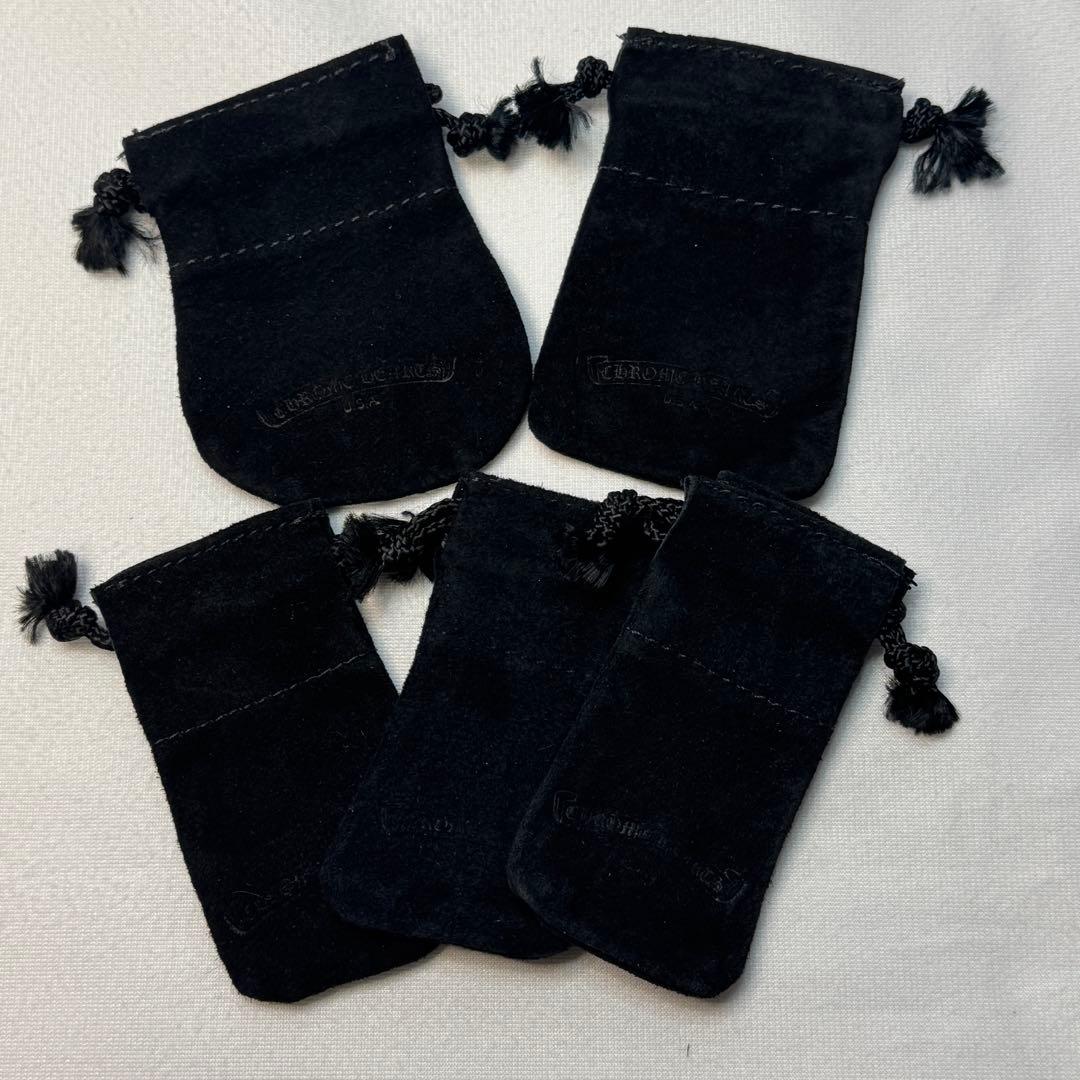 クロムハーツ　付属品　革袋　巾着chrome hearts レザー　保存袋　5個