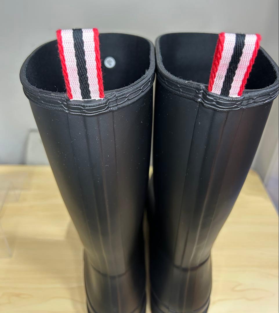 26.5〜27㎝★美品HUNTERショートレインブーツUK8ハンター長靴 プレイ