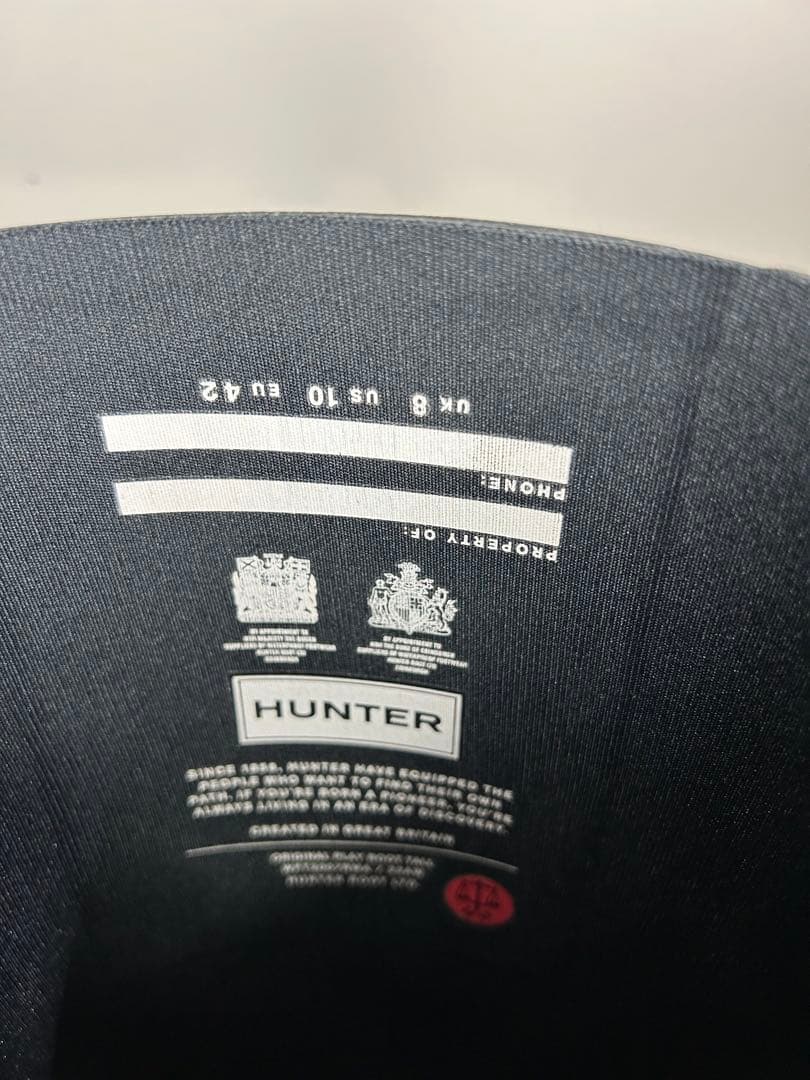 26.5〜27㎝★美品HUNTERショートレインブーツUK8ハンター長靴 プレイ