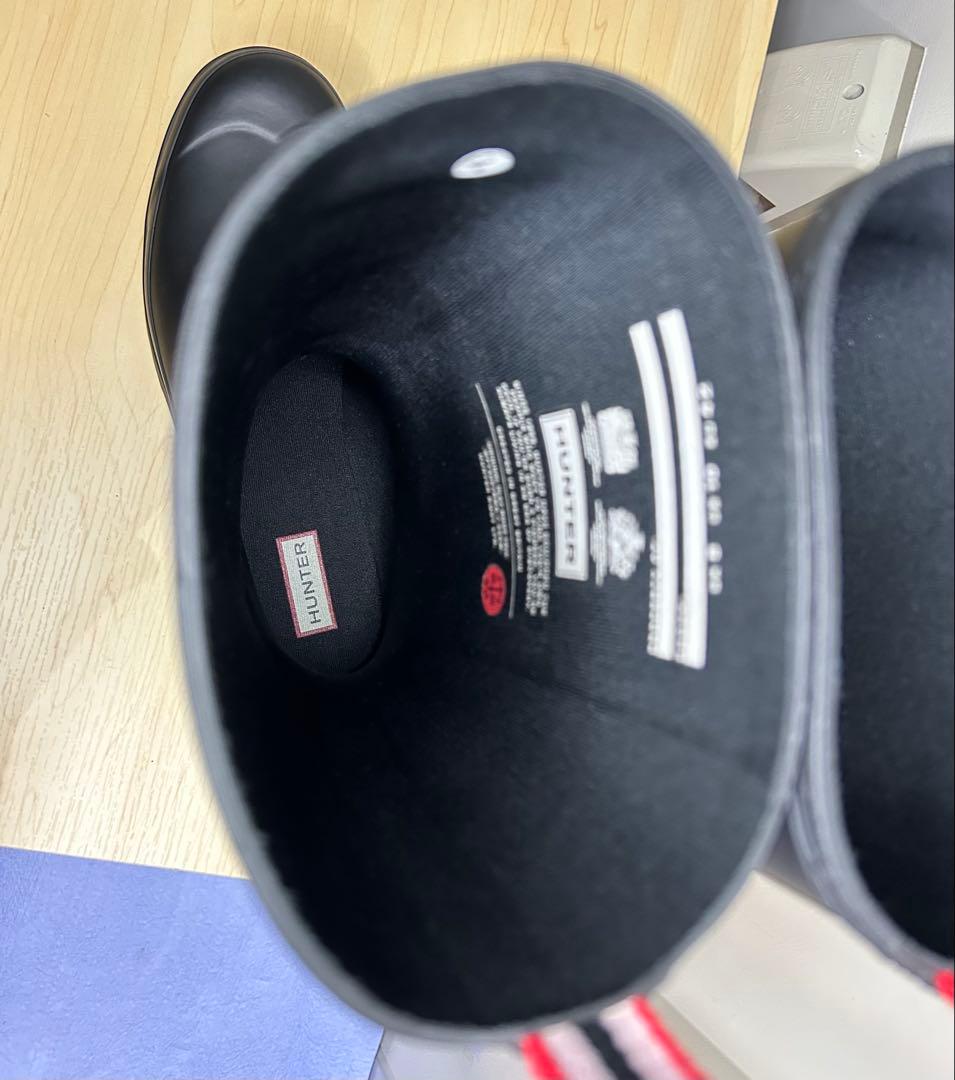 26.5〜27㎝★美品HUNTERショートレインブーツUK8ハンター長靴 プレイ