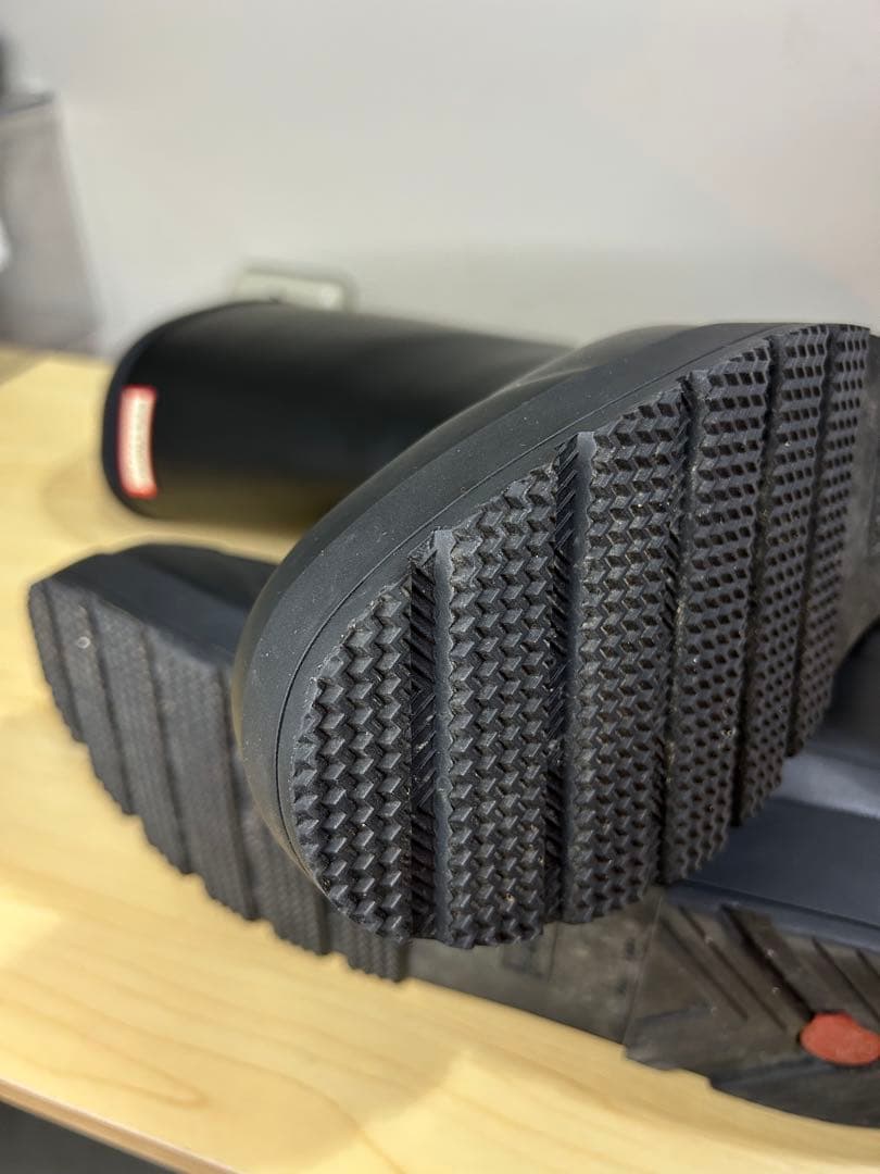 26.5〜27㎝★美品HUNTERショートレインブーツUK8ハンター長靴 プレイ