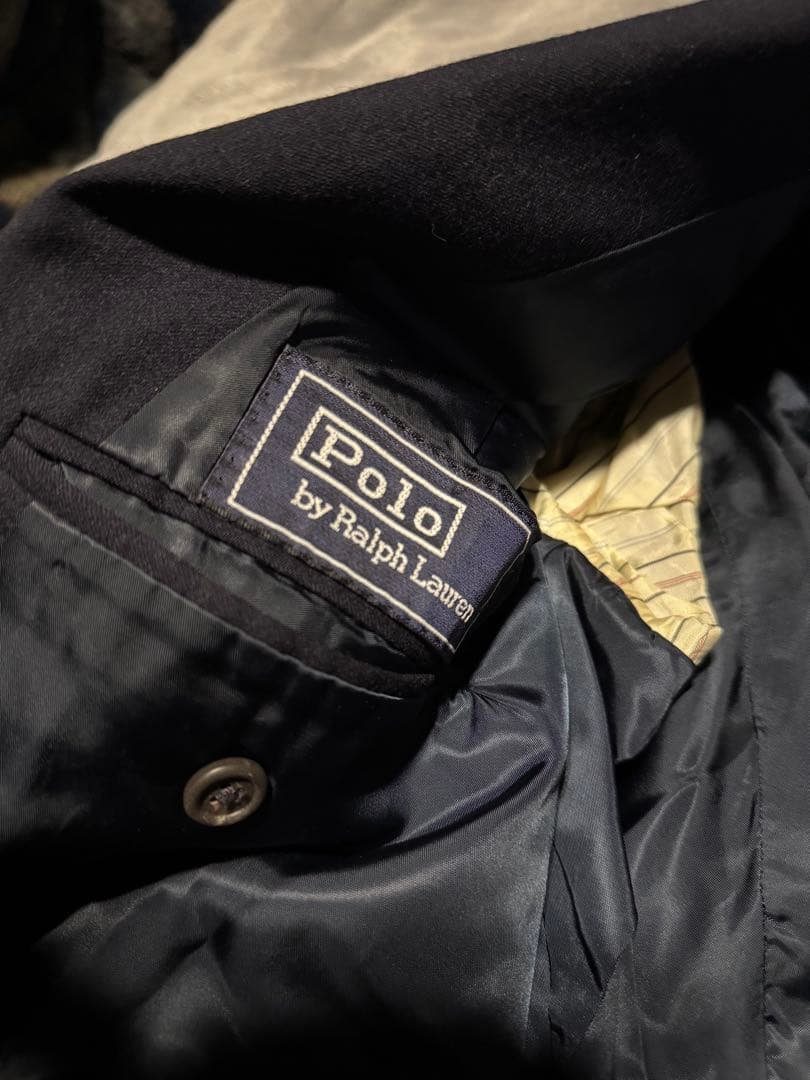 ラルフローレン ネイビーブレザー 紺ブレ ダブル usa製