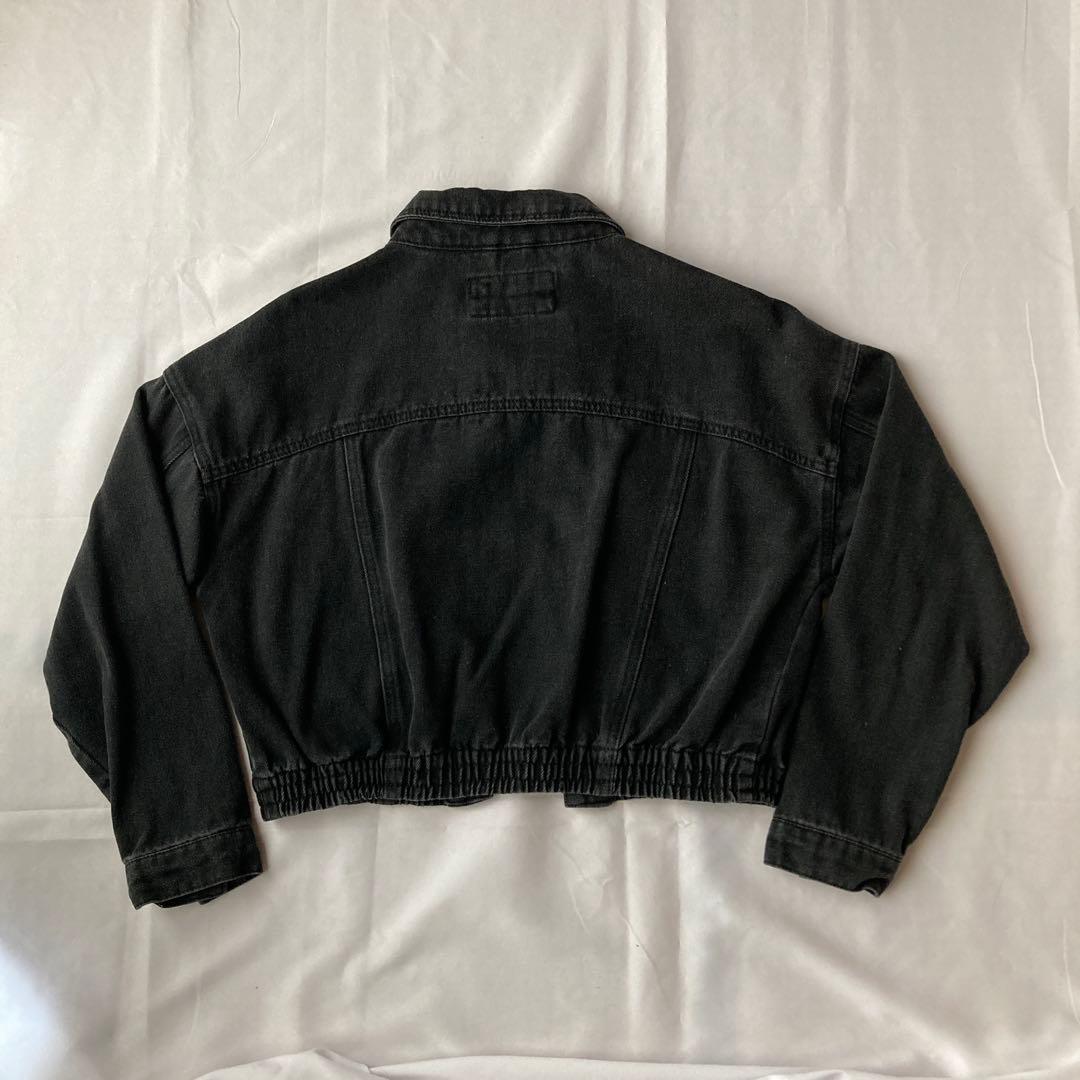 入手困難 90s vintage ブラックデニム 短丈 黒 古着