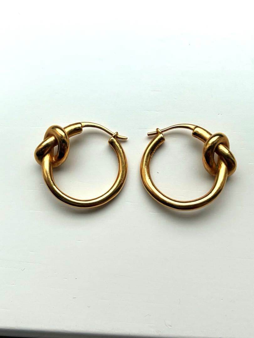 CELINE ノット スモールフープ ピアス ゴールド SCA1224 両耳
