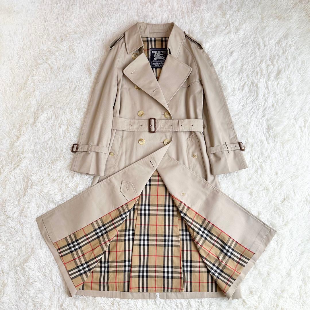 極美品 バーバリーズ トレンチコート ハニーベージュ ノバチェック ヴィンテージ