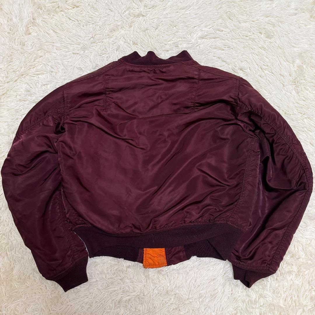 【レア】希少カラー★80s旧タグ USA製 ALPHA MA-1 ボルドー M