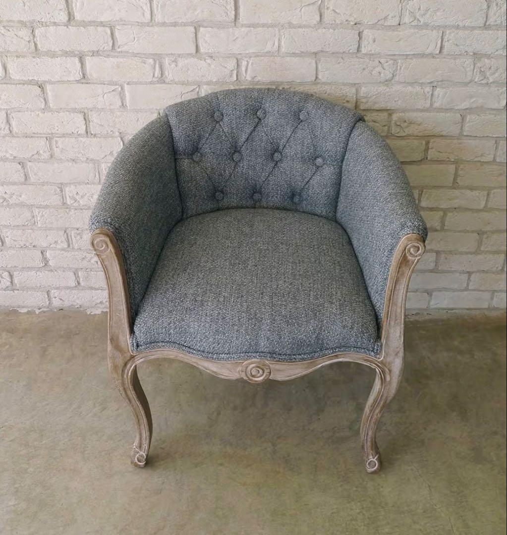 【送料込み】サラグレース風 一人掛けソファ ラウンジチェア アンティーク調