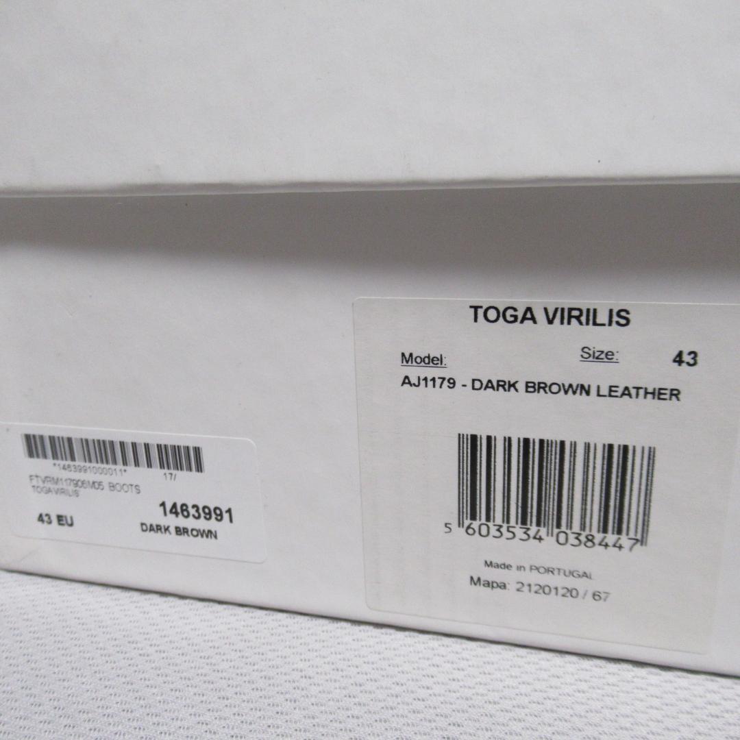 TOGA VIRILIS トーガ ビリリース ウエスタンサイドゴアブーツ 43