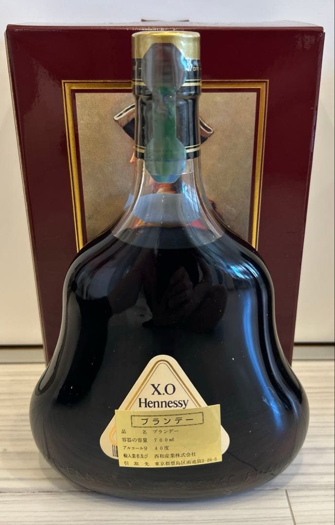 ヘネシーXO金キャップ　おまけシャボットナポレオン1本付