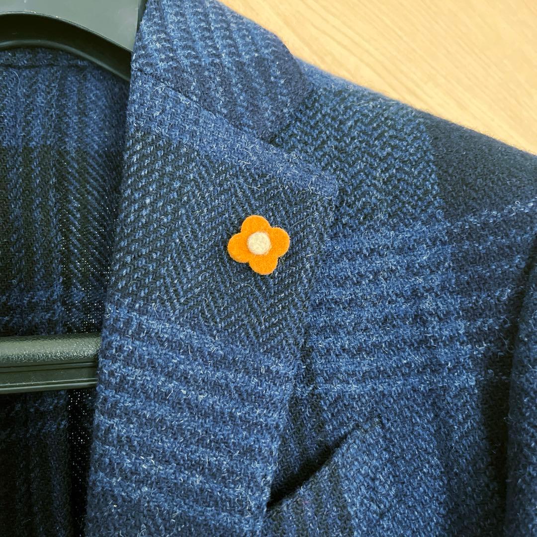 【C.】ラルディーニのウールジャケット　サイズ４6 ウインドペーン柄