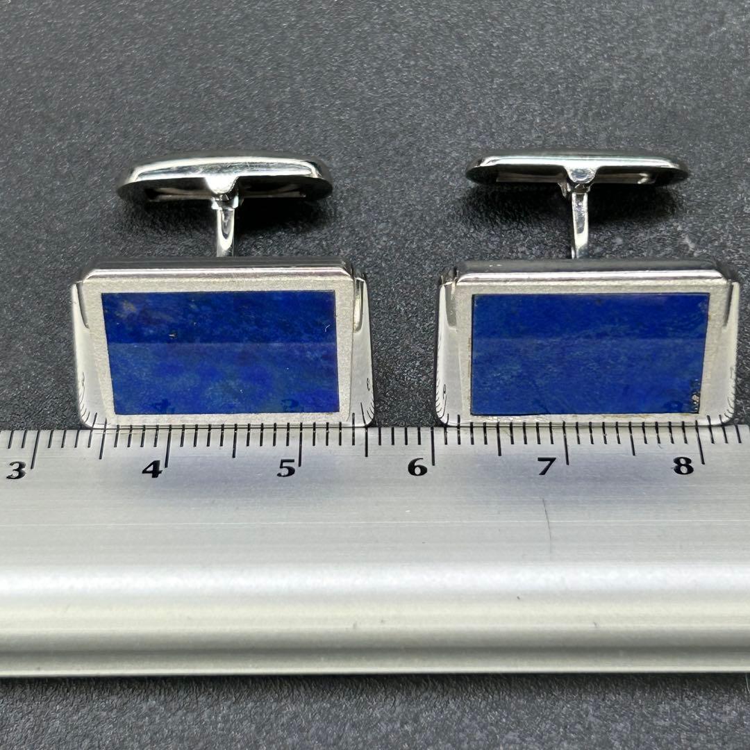 あやめ123 14金ホワイトゴールド　東急　ラピスラズリ？　ネクタイピン