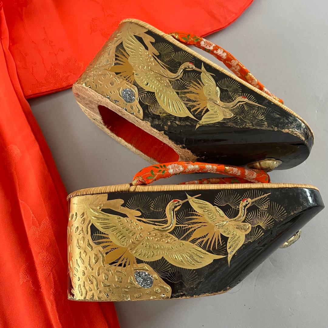 七五三　7歳　正絹　色無地　お着物セット