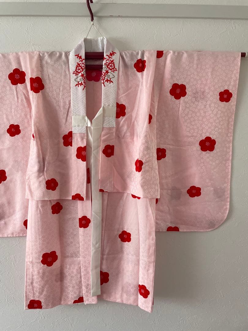 七五三　7歳　正絹　色無地　お着物セット