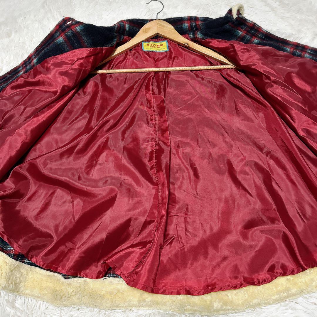 BETTY’S BLUE 平成レトロ y2k ポンチョ風 ボアコート 98