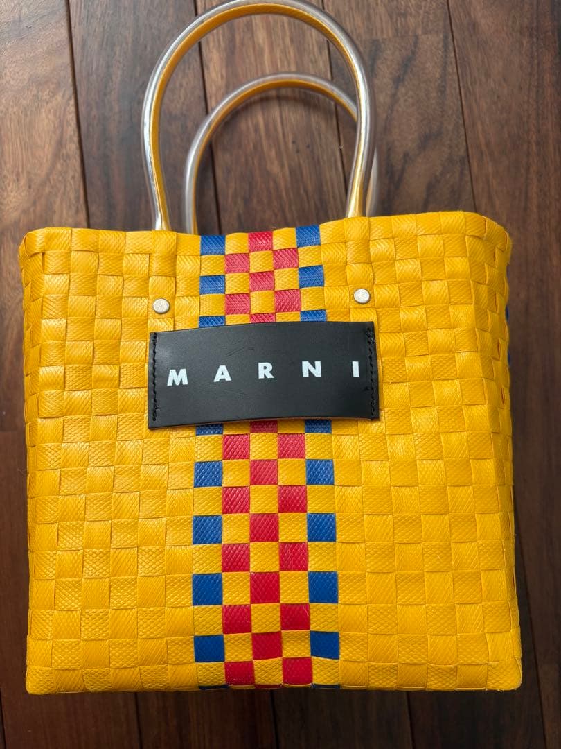 マルニフラワーマーケット　カゴバック　黄色　イエロー