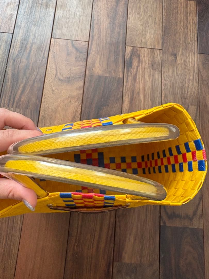 マルニフラワーマーケット　カゴバック　黄色　イエロー