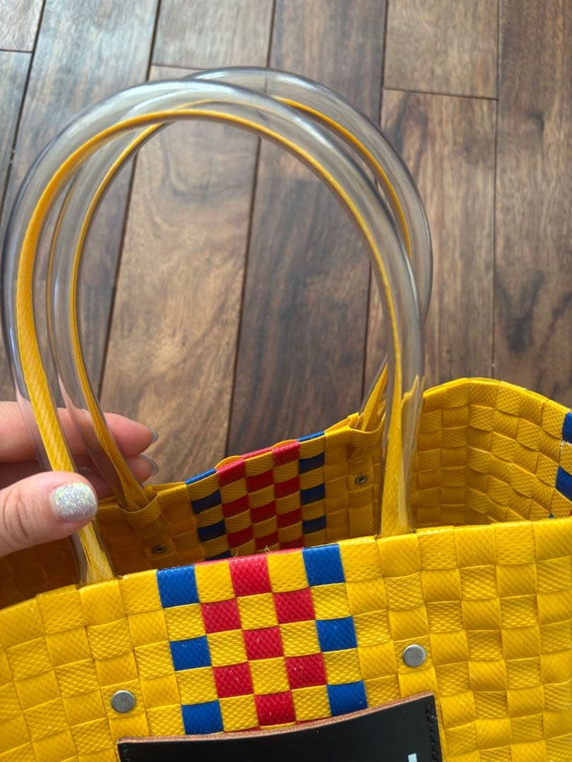 マルニフラワーマーケット　カゴバック　黄色　イエロー