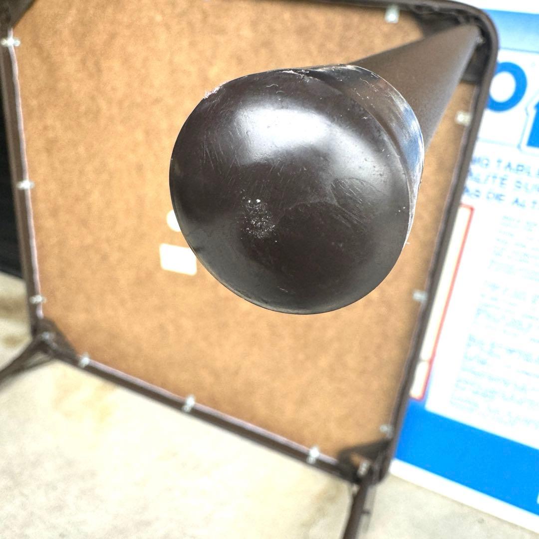 【美品】Cosco ブラウン 正方形 折りたたみテーブル 34インチ