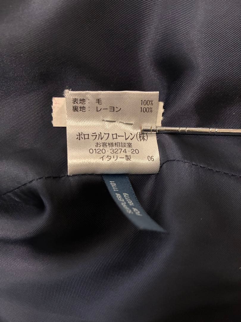 【極美品】ポロラルフローレン 紺ブレ 金ボタン 金糸ロゴ刺繍 イタリア製 4