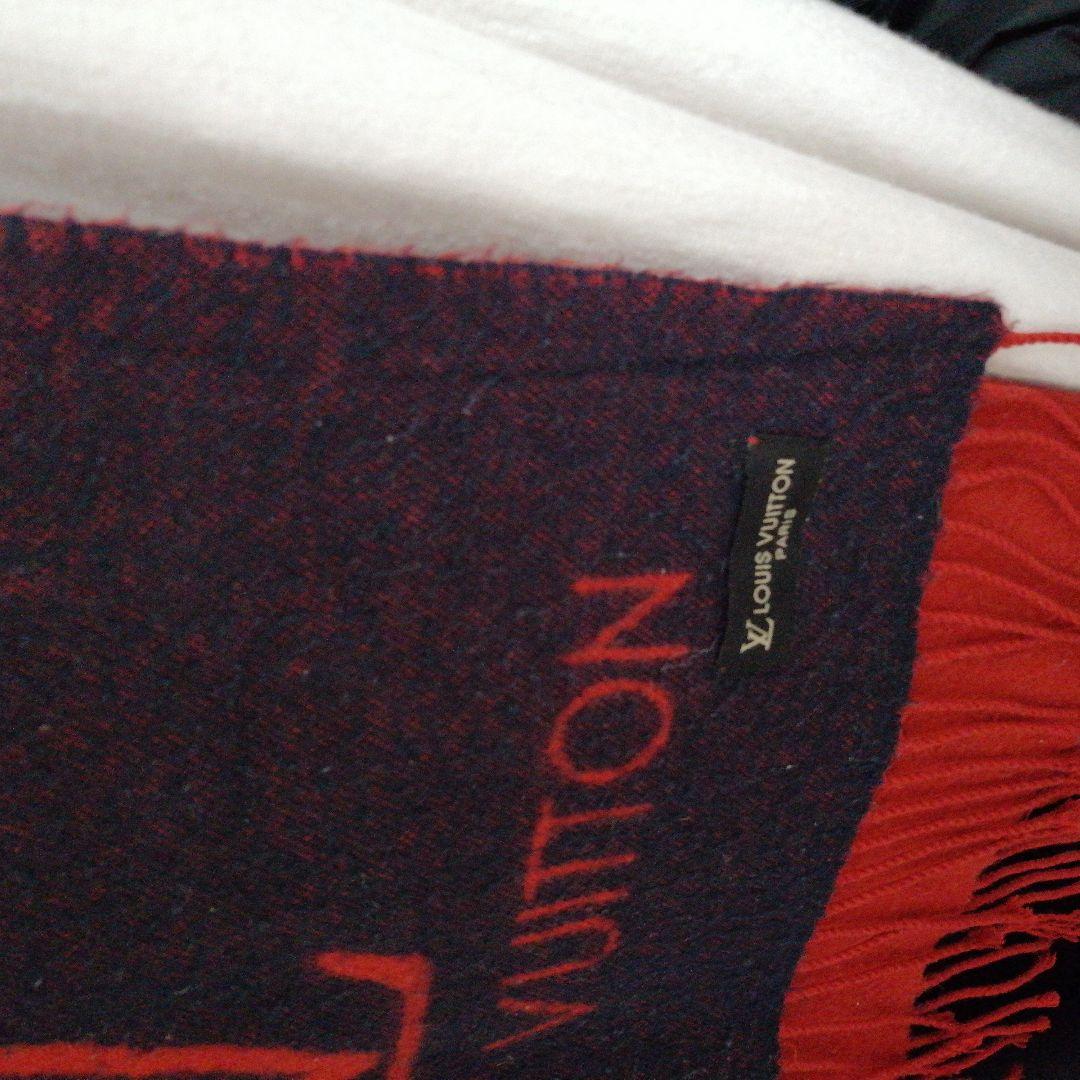 LOUIS VUITTON マフラー ダークブルー/レッド