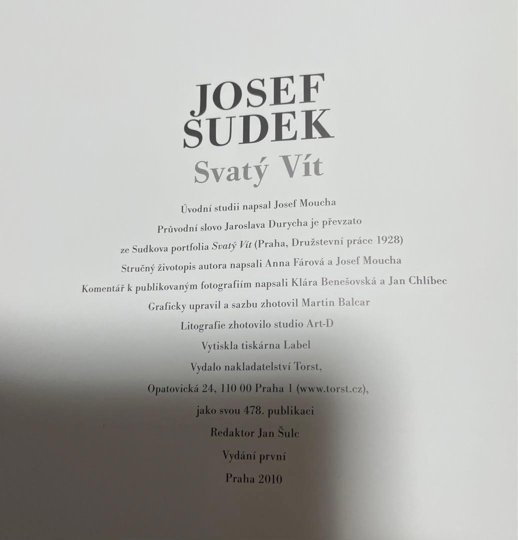 Josef Sudek 写真集 Svatý Vít
