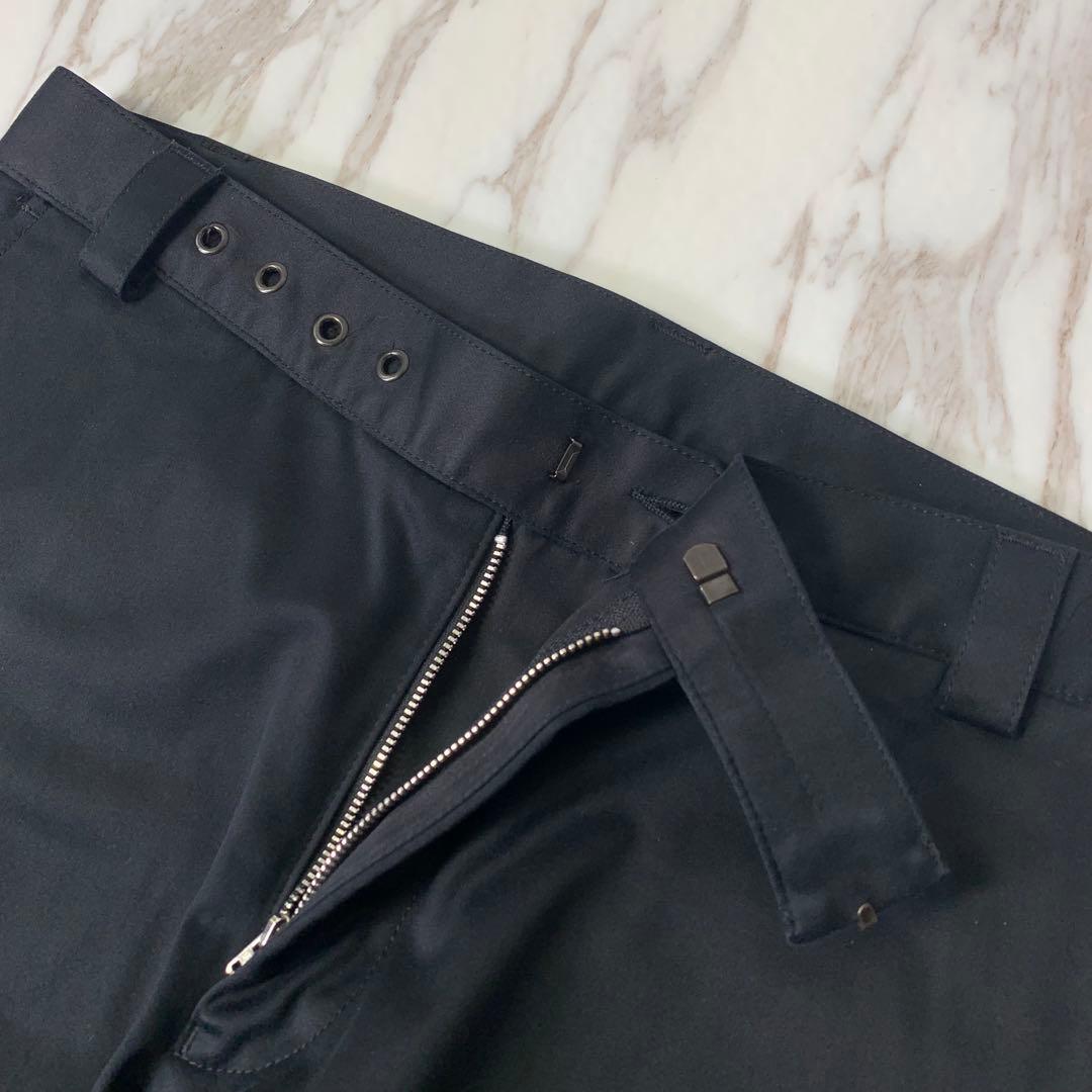 00s エンポリオアルマーニ コットンパンツ 52 イタリア製 スリット 黒