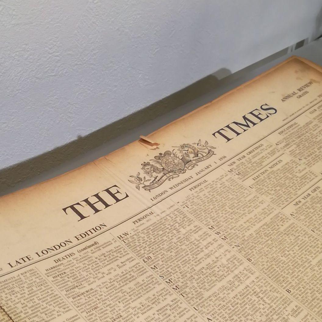 ◆ 大型 古書 [ THE TIMES LONDON ]1936年