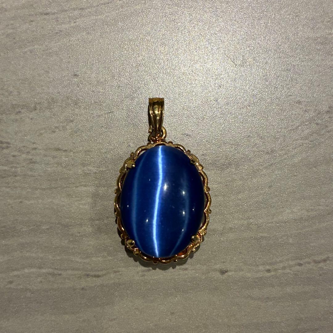 ペンダントトップ　ブルー　ストーン　ネックレス　ペンダント