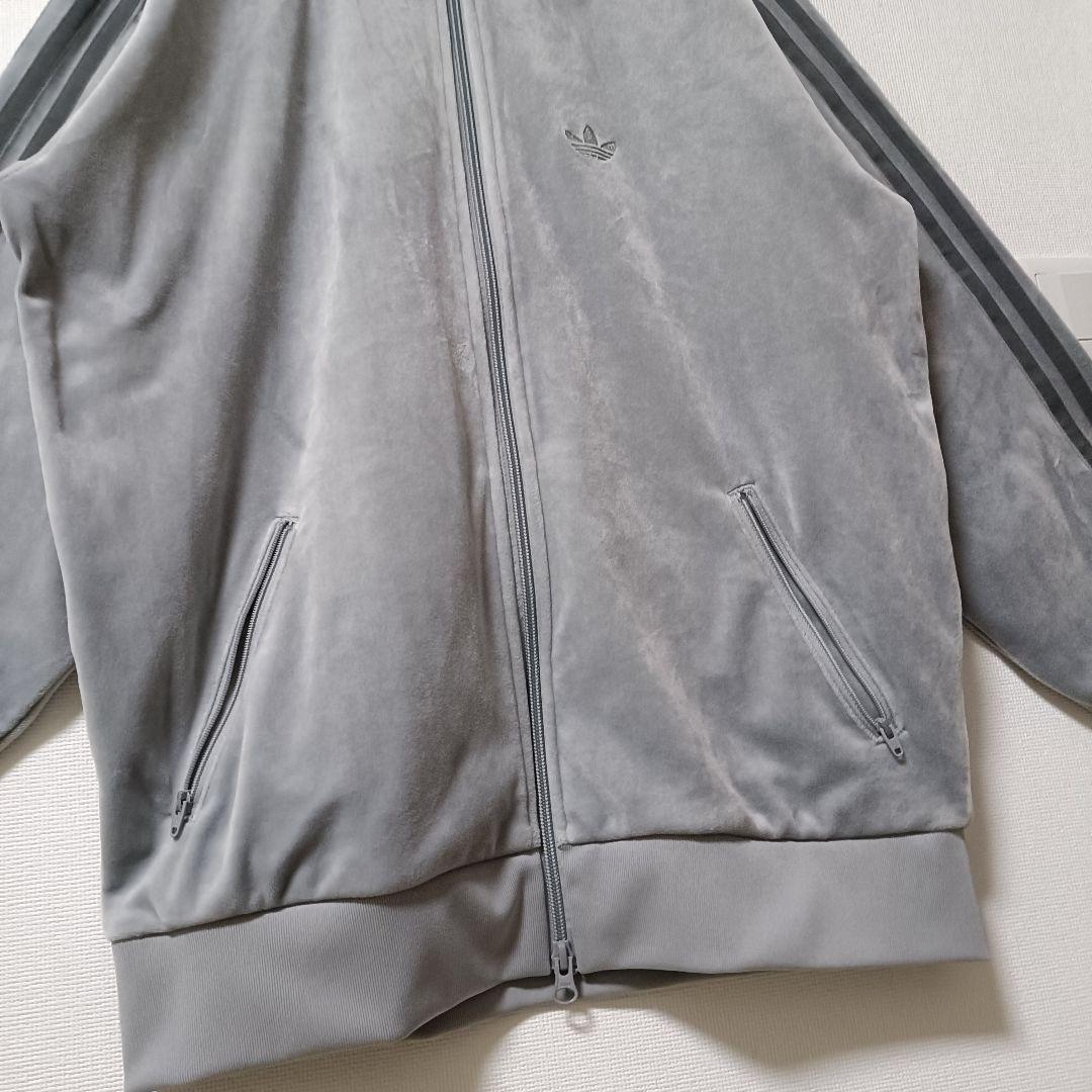 アディダス 灰ベロアベッケンバウアー トラックジャケット ジャージ メンズ2XS