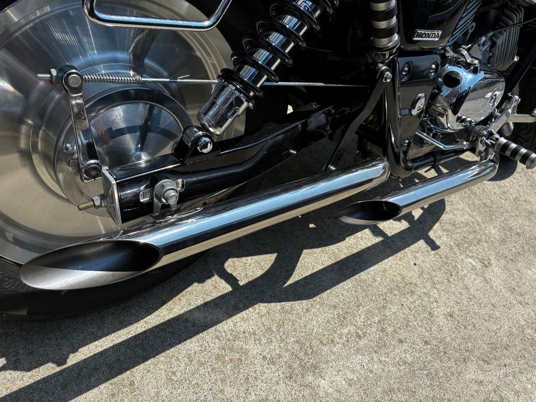 原田【中古おまけ付き】マグナ250 ハリケーン製　スラッシュカットマフラー