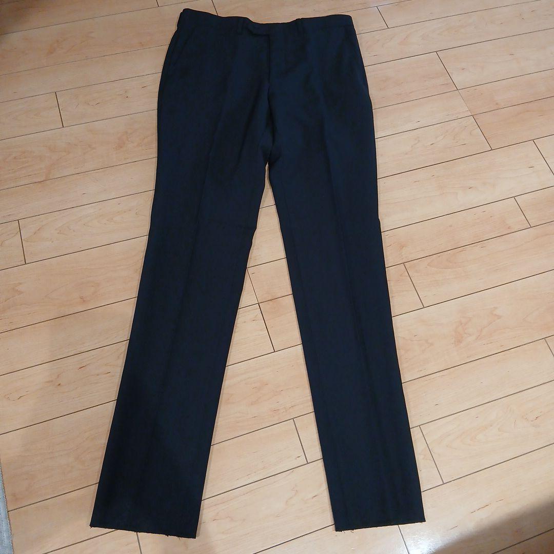 【美品】ブラック ビジネススーツ シャツ、ネクタイ付き 裾上げ必須