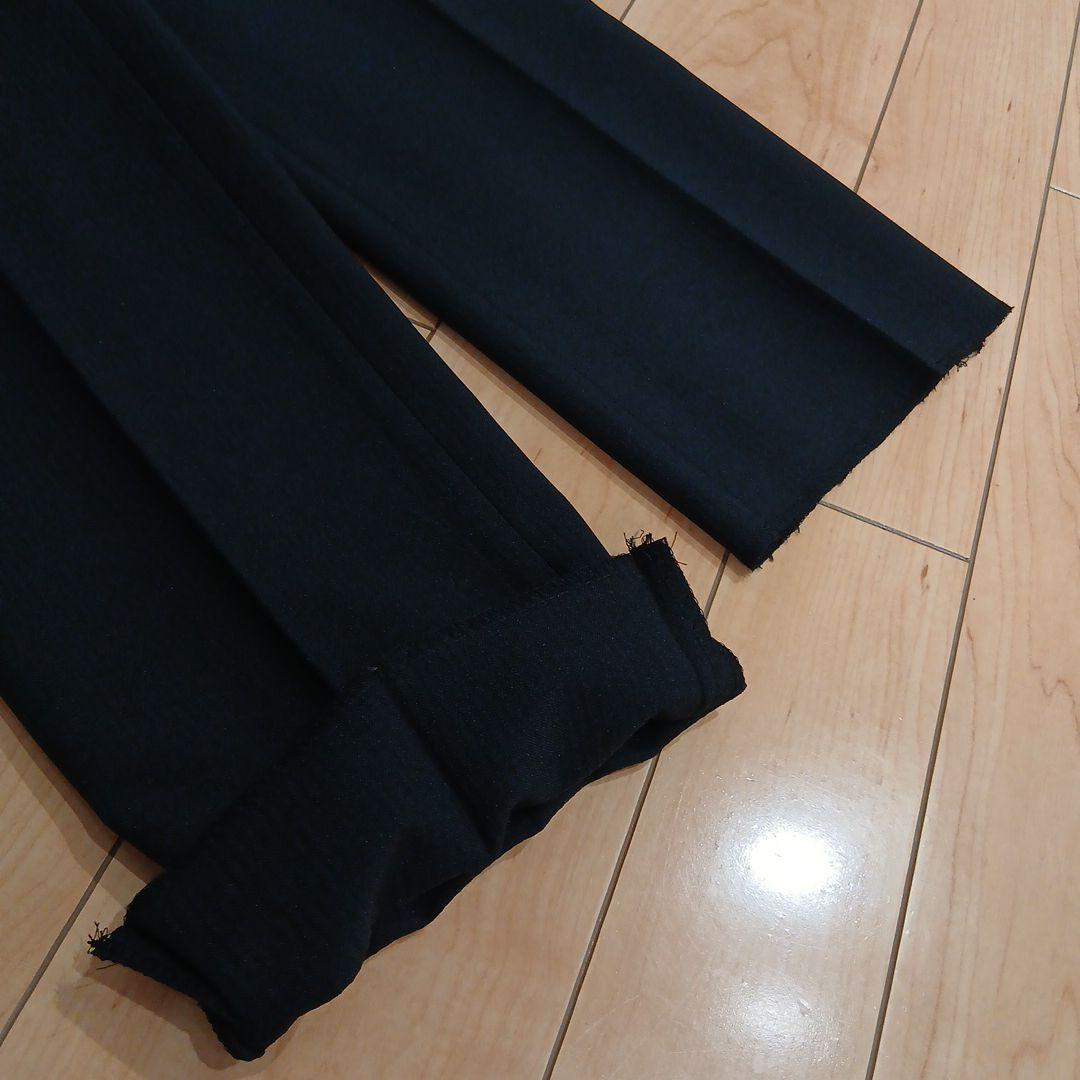 【美品】ブラック ビジネススーツ シャツ、ネクタイ付き 裾上げ必須