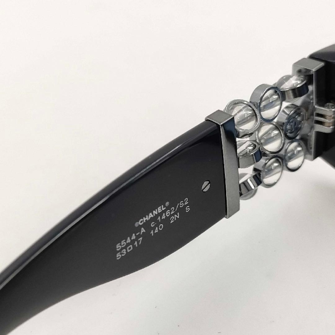 極美品✨CHANEL シャネル　オーバルシェイプ　ブラック　5544-A