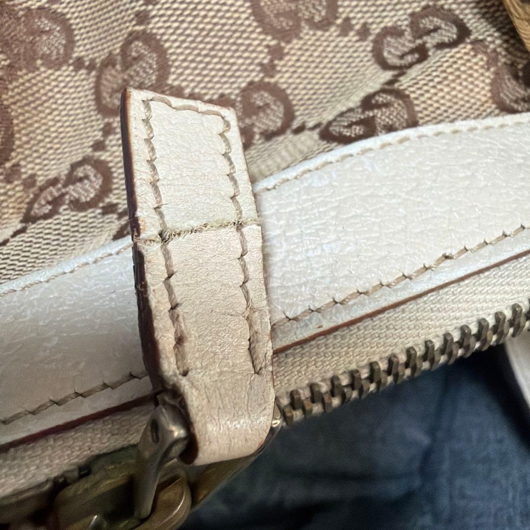 グッチ トートバッグ GGキャンバス ブラウン ベージュ シャンパンゴールド