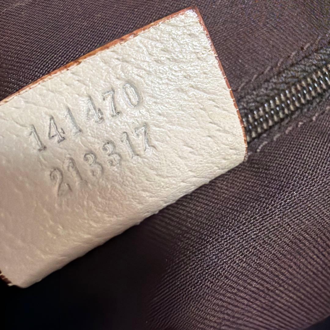 グッチ トートバッグ GGキャンバス ブラウン ベージュ シャンパンゴールド