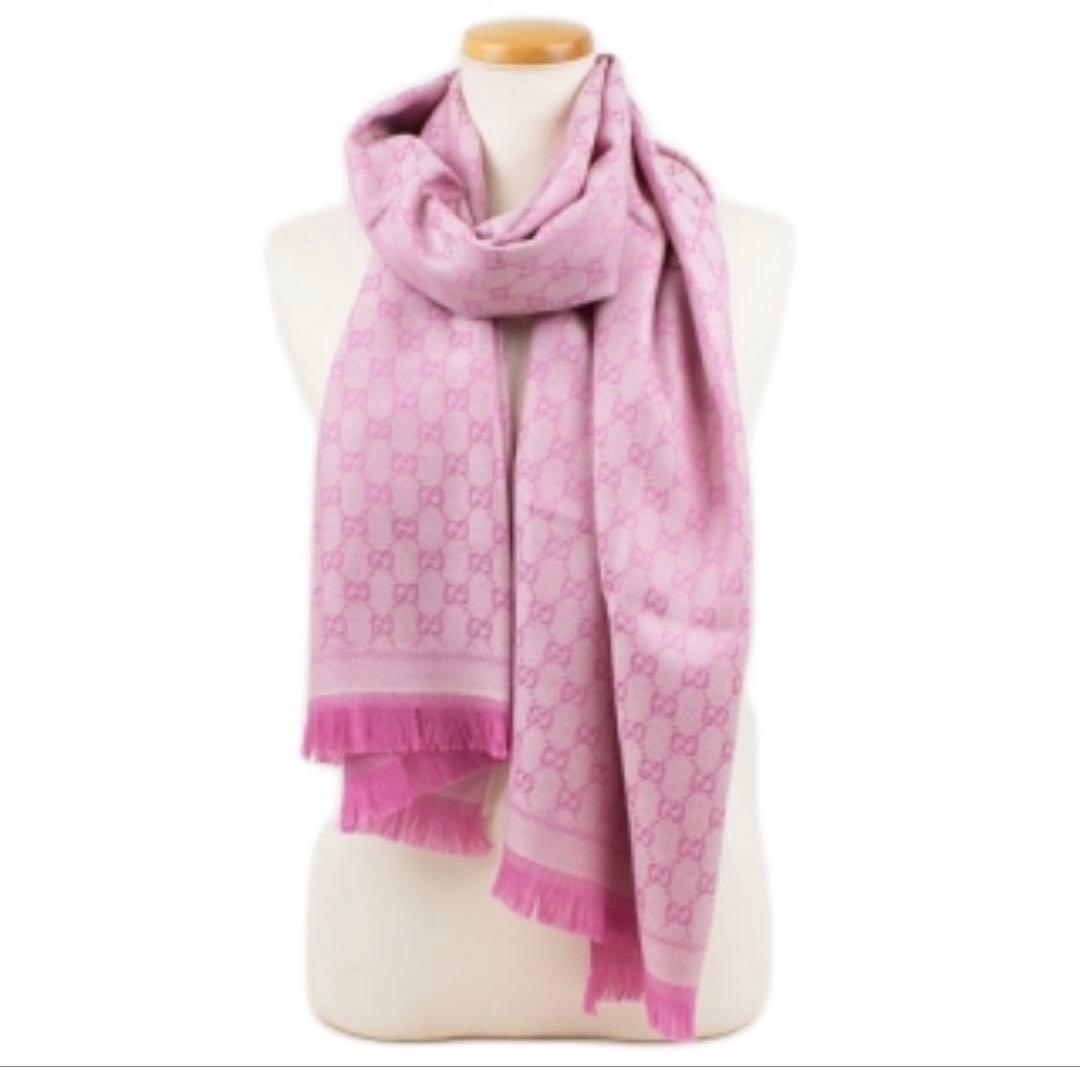 大判新品✨GUCCIマフラー❗️箱紙袋セット❗️グッチマフラー　レディース