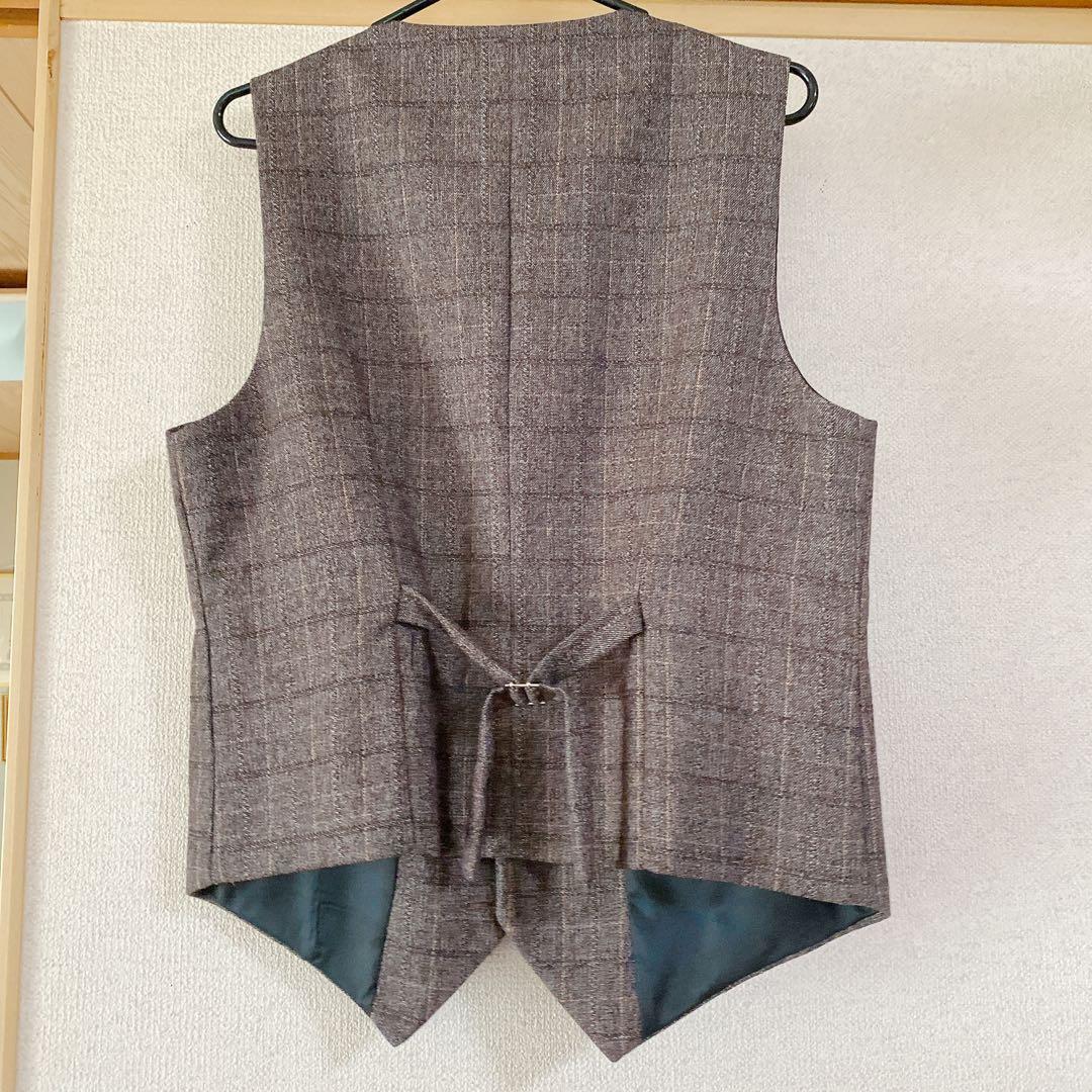 茶色系 チェック柄 スーツ