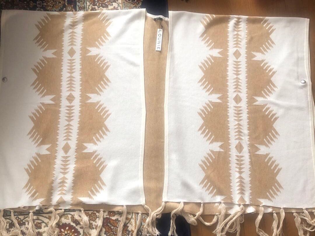 幾何学模様 ポンチョ・ケープコート 13000円→11000円