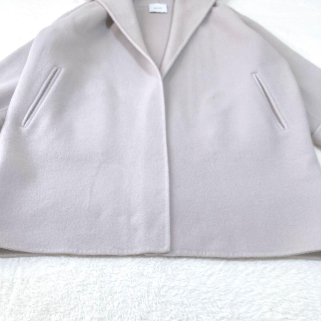 ✨極美品✨スピックアンドスパン★ダブルモッサリバーフーディーコート カシミヤ
