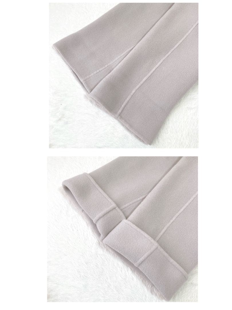 ✨極美品✨スピックアンドスパン★ダブルモッサリバーフーディーコート カシミヤ