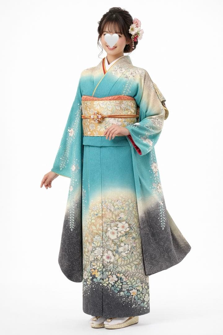 翠山工房　正絹　辻ヶ花振袖