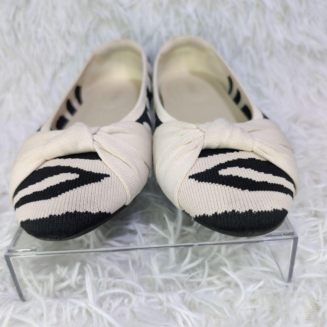 ✨️VIVAIA✨️Bibi フラットシューズ ホワイトタイガー柄 24.5cm