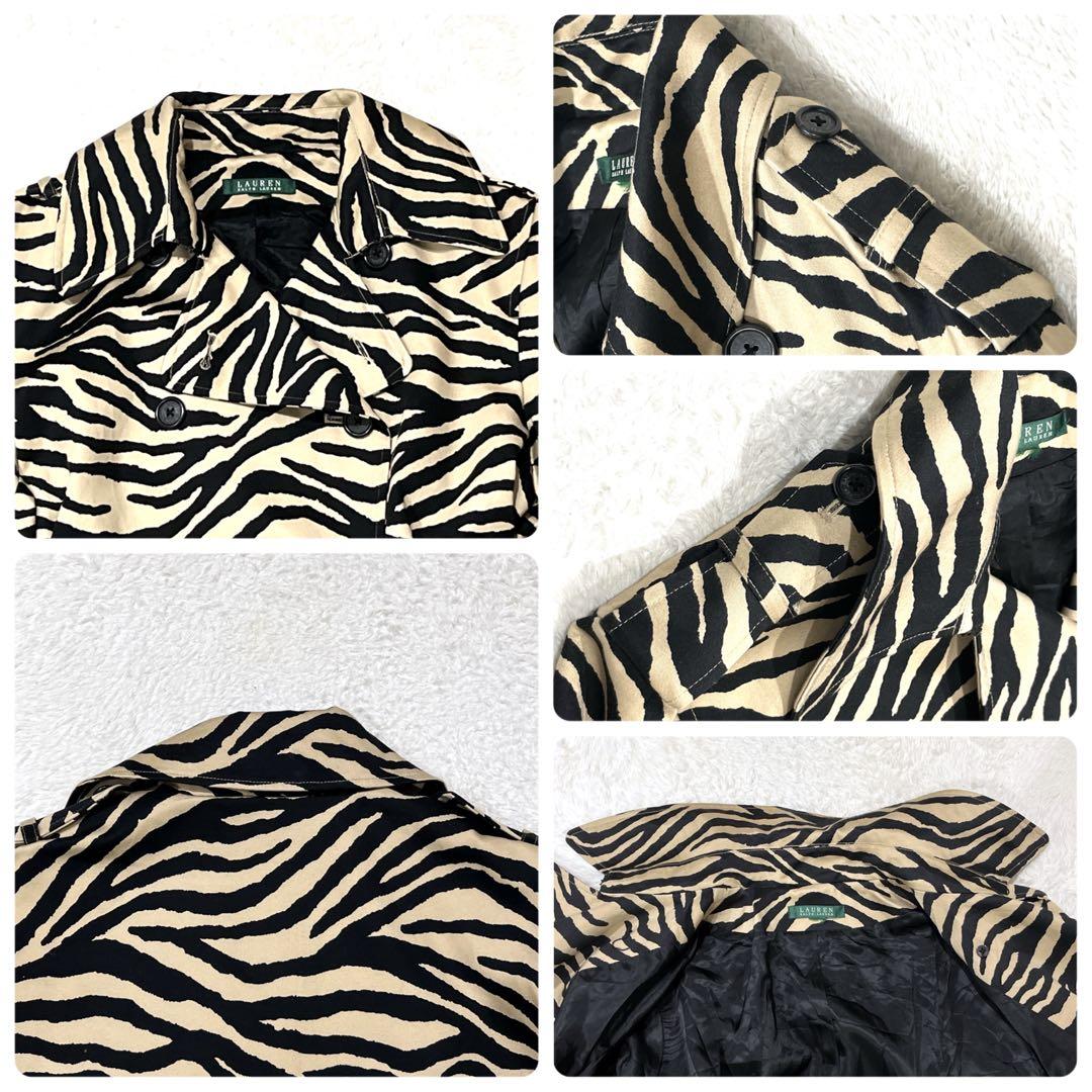 【希少 90s】LAUREN RALPH LAUREN ゼブラ柄 トレンチコート