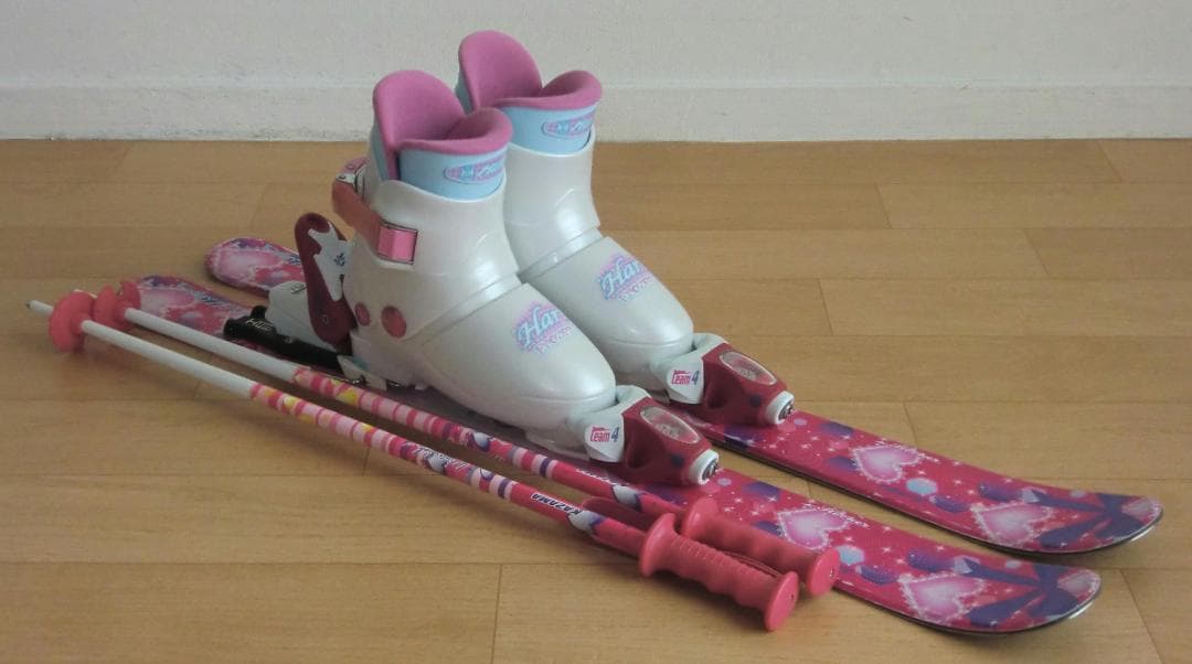 ■■送料無料■Hart■子供用スキー4点セット■86/19■WAX済■女の子■■