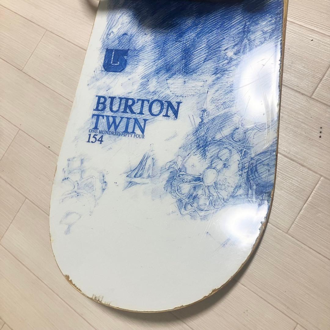 バック付/BURTON TWINバートンスノーボード154cm/バインディングM